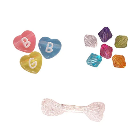 Twin Pack Alphabet Heart & Bicone Bead Kit